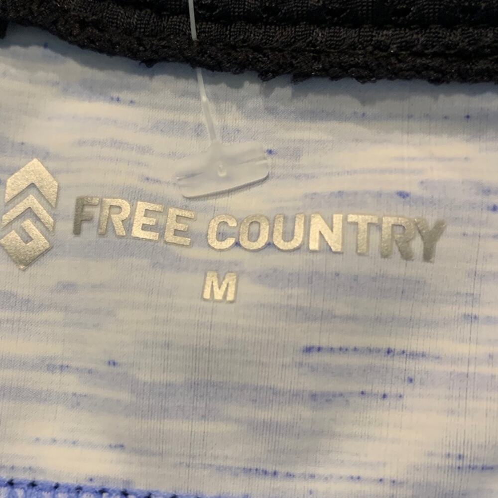 Free Country Mesh Zip-Up Racerback blue Tankini Top medium - Picture 11 of 11